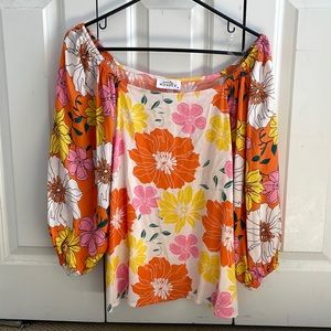 SOCIAL THREADS Loose floral multi colored top